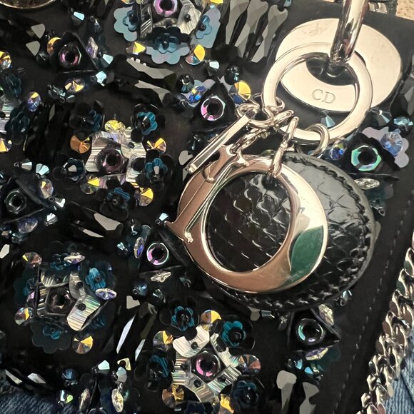 Dior Mini Lady Dior Python Limited Edition beaded swarovski bag - Picture 5 of 16